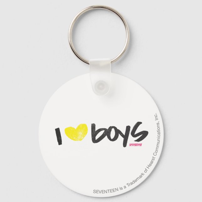 Chaveiro I Heart Boys Yellow (Frente)