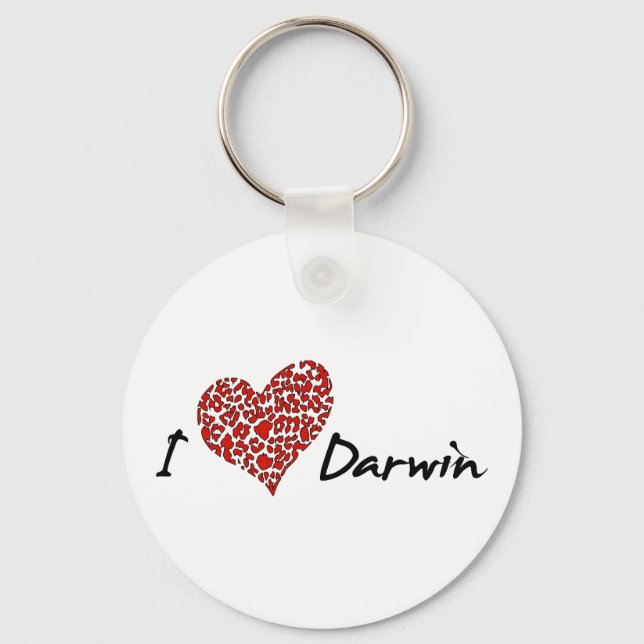 Chaveiro I Heart Darwin (Frente)