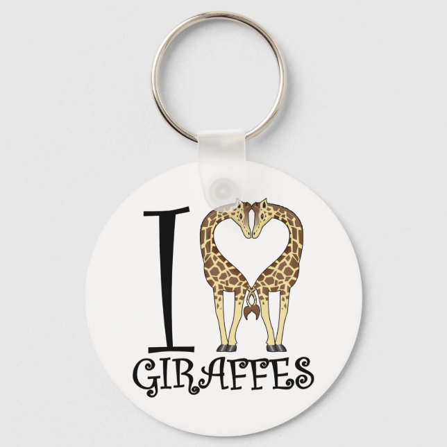 Chaveiro I Heart Girafes (Frente)