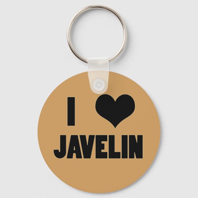 Chaveiro I Heart Javelin, Javelin Throw Key Chain (Frente)