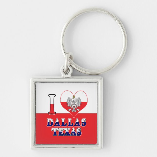 Chaveiro I Heart Love Dallas Texas (Frente)