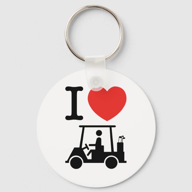 Chaveiro I Heart (Love) Golf Cart (Frente)