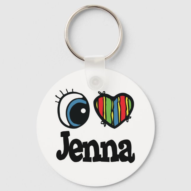 Chaveiro I Heart (Love) Jenna (Frente)