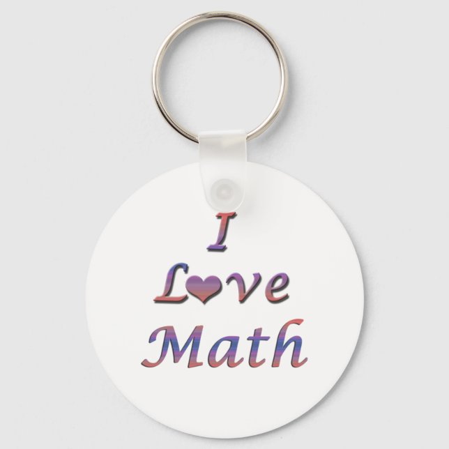 Chaveiro I Heart (Love) Math (Frente)