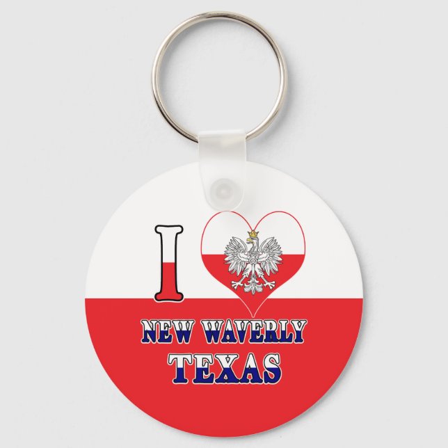 Chaveiro I Heart Love New Waverly Texas (Frente)