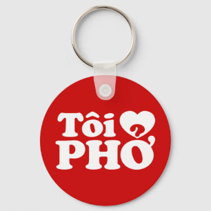 Chaveiro I Heart (Love) Pho (Tôi9PHỞ) Língua vietnamita