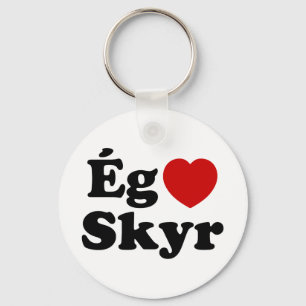 Chaveiro I Heart (Love) Skyr [Ég Elska Skyr] Islandês