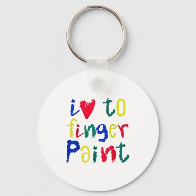 Chaveiro I Heart Love To Finger Paint - Funny Couple  (Frente)