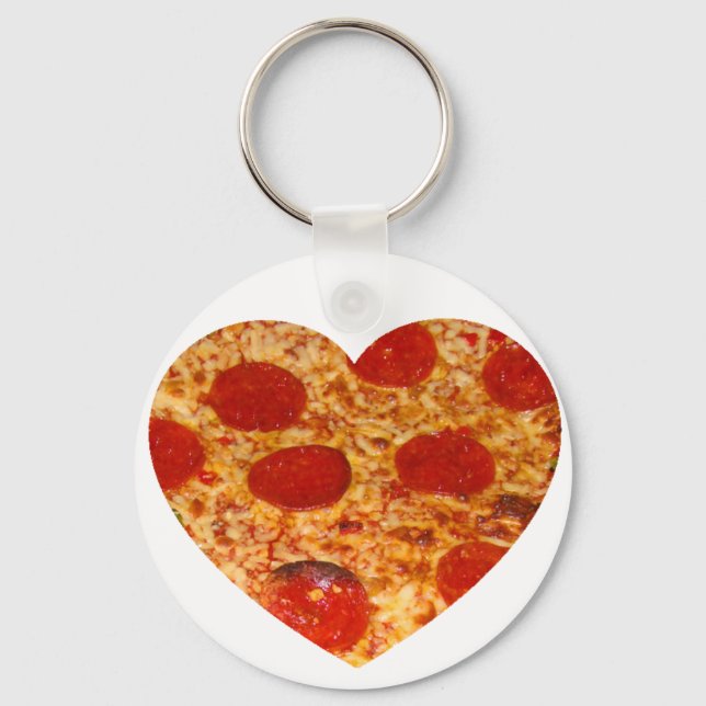 Chaveiro I Heart Pizza (Frente)