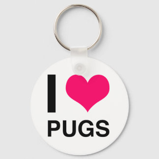 Chaveiro I Heart Pugs