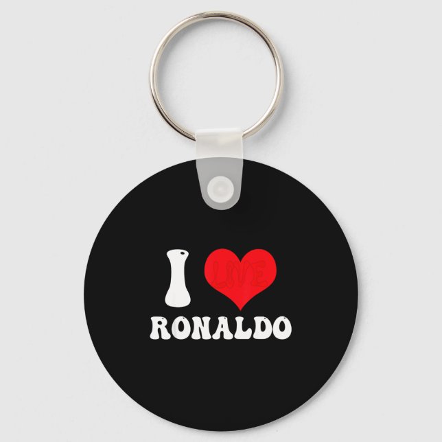 Chaveiro I Heart Ronaldos First Name Groovy D Valentines  (Frente)