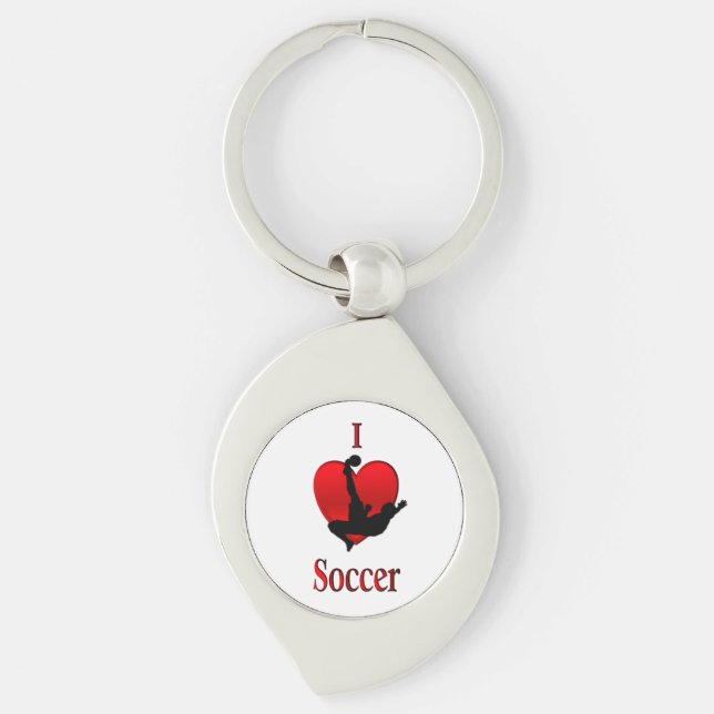 Chaveiro I Heart Soccer (Frente)