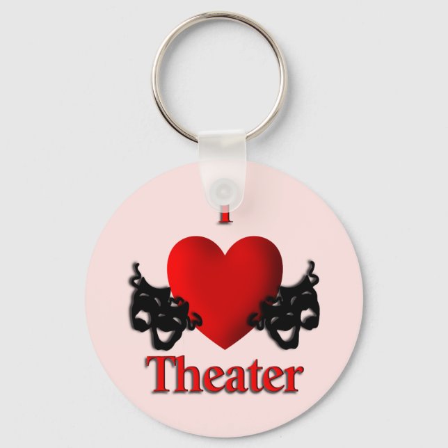 Chaveiro I Heart Theater Pink (Frente)
