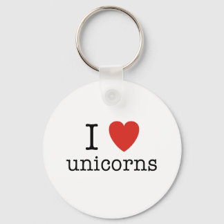 Chaveiro I Heart Unicorns
