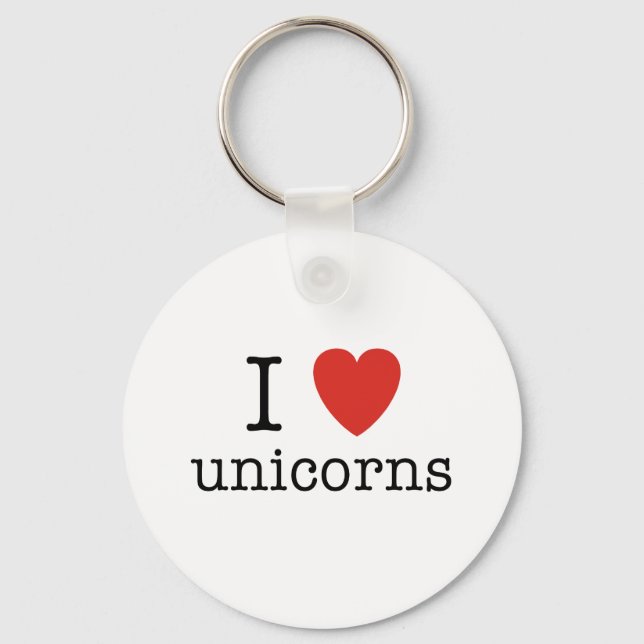 Chaveiro I Heart Unicorns (Frente)