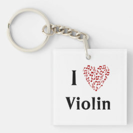 Chaveiro I Heart Violin - Instrumento Musical