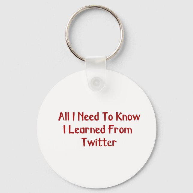 Chaveiro I Learned From Twitter Keychain (Frente)