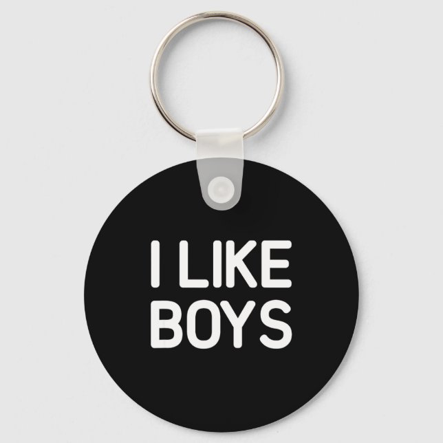 Chaveiro I Like Boys Funny Jokes Sarcastic  (Frente)