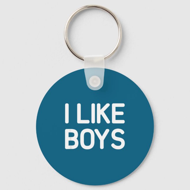 Chaveiro I Like Boys, Funny, Jokes, Sarcastic  (Frente)