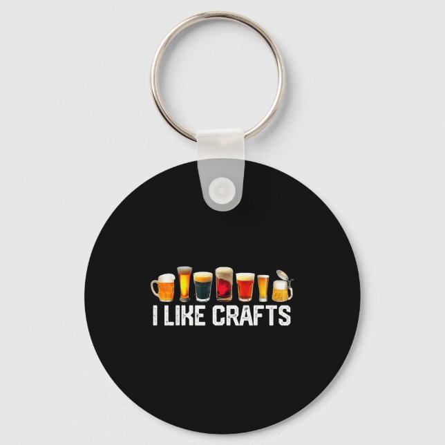 Chaveiro I Like Crafts Craft Beer Microbrew Hops Funny Gift (Frente)