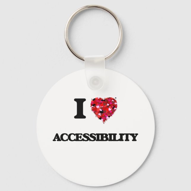 Chaveiro I Love Accessibility (Frente)