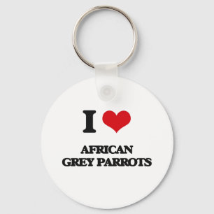 Chaveiro I love African Grey Parrots