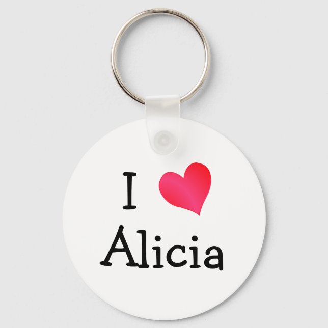 Chaveiro I Love Alicia (Frente)