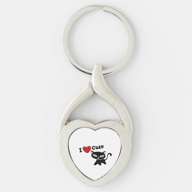 Chaveiro I love cats (Frente)