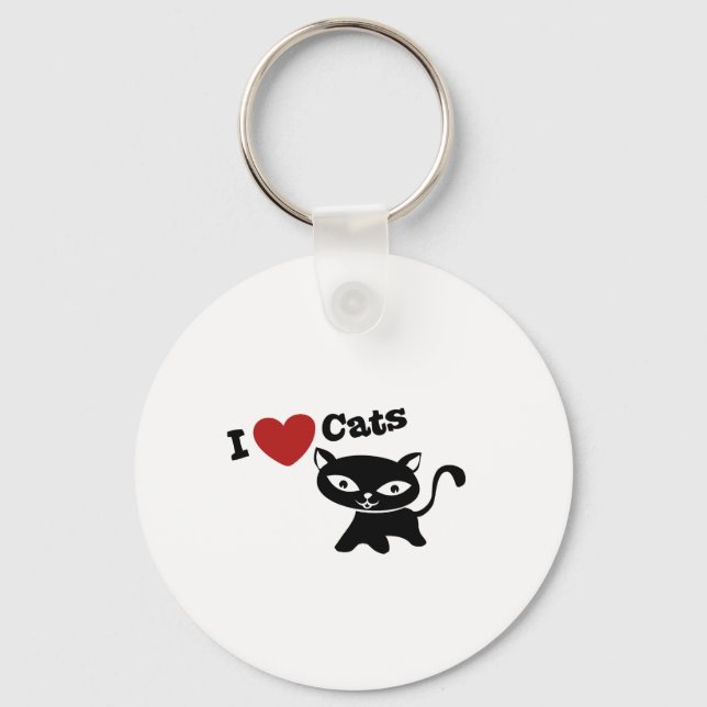 Chaveiro I love cats (Frente)