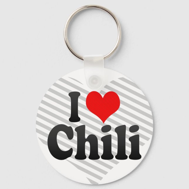 Chaveiro I love Chili (Frente)