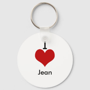 Chaveiro I Love (coração) Jean