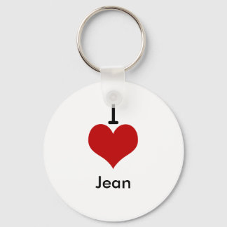 Chaveiro I Love (coração) Jean