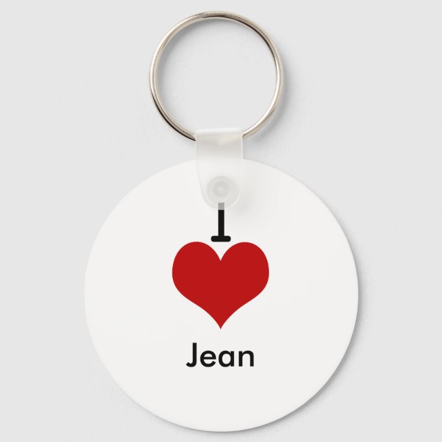 Chaveiro I Love (coração) Jean (Frente)