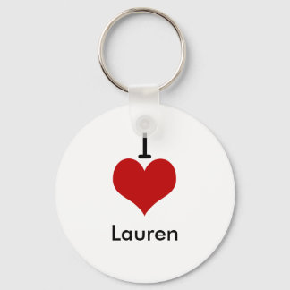 Chaveiro I Love (coração) Lauren