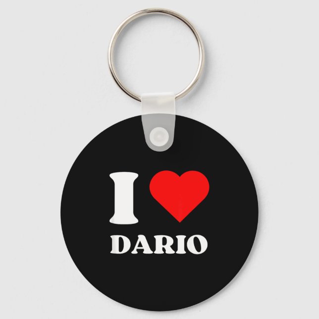 Chaveiro I Love Dario I Heart Dario Name Y2k Valentines Day (Frente)