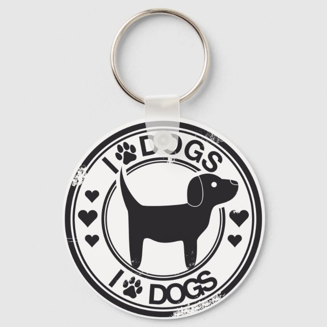 Chaveiro I love dogs with puppy (Frente)
