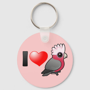 Chaveiro I Love Galahs (cresto para cima)