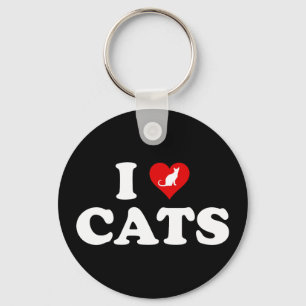 Chaveiro I Love (Heart) Cats
