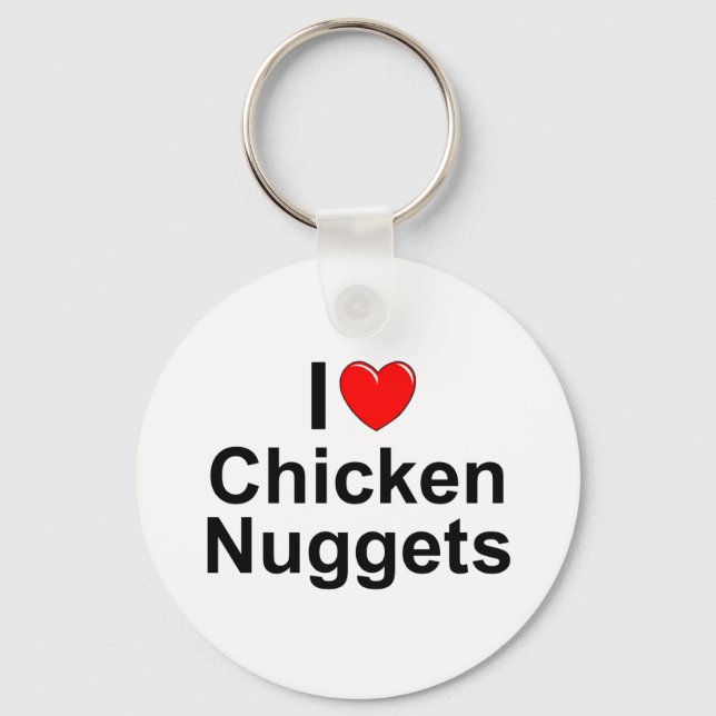 Chaveiro I Love (Heart) Chicken Nuggets (Frente)