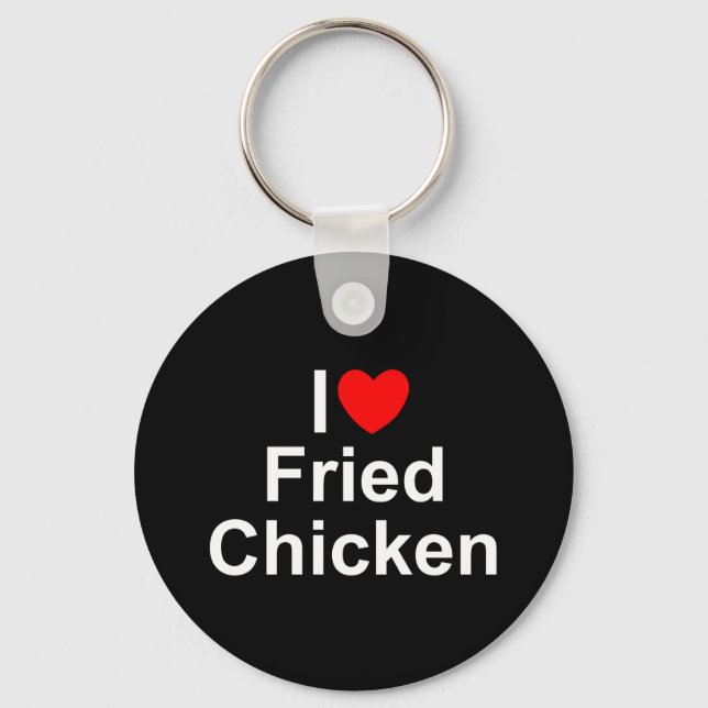 Chaveiro I Love (Heart) Fried Chicken (Frente)
