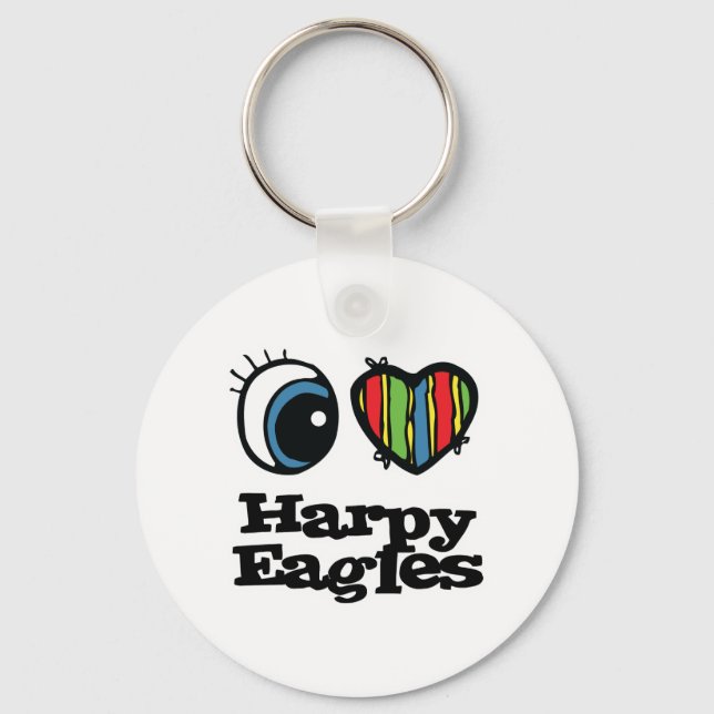 Chaveiro I Love (Heart) Harpy Eagles (Frente)