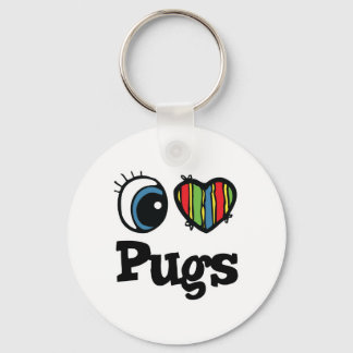 Chaveiro I Love (Heart) Pugs
