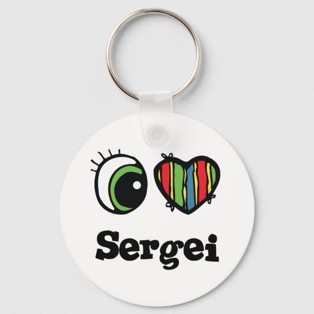 Chaveiro I Love (Heart) Sergei (Frente)
