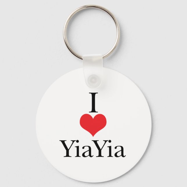 Chaveiro I Love (Heart) YiaYia (Frente)