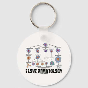 Chaveiro I Love Hematology (Linhagem De Células Sanguíneas)