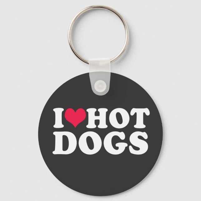 Chaveiro I Love Hot Dogs (Frente)