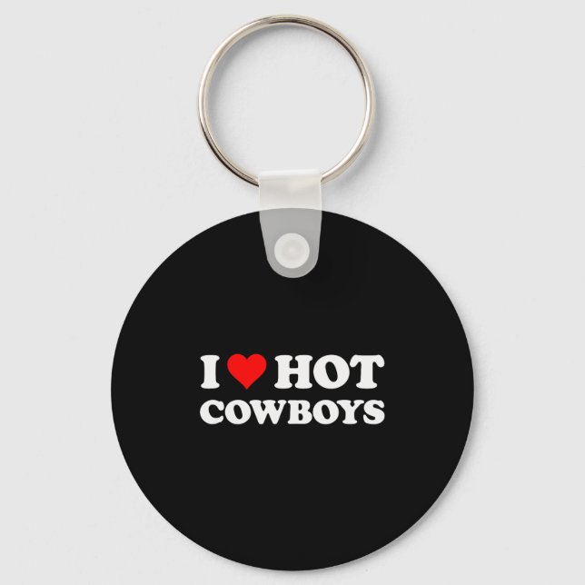 Chaveiro I Love Hot _ Funny Western Rodeo  (Frente)