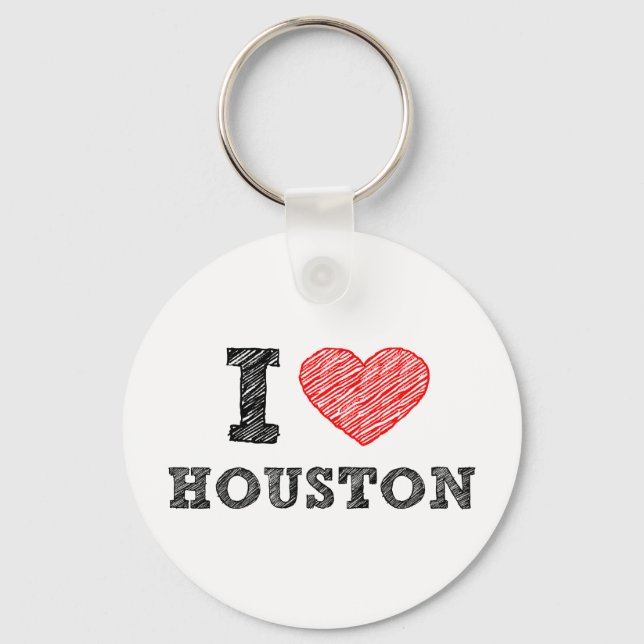 Chaveiro I Love Houston (Frente)