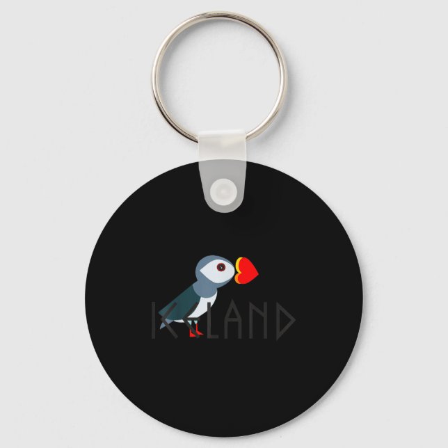 Chaveiro I Love Iceland Puffin Icelandic Gift  (Frente)