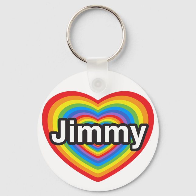 Chaveiro I love Jimmy. I love you Jimmy. Heart (Frente)